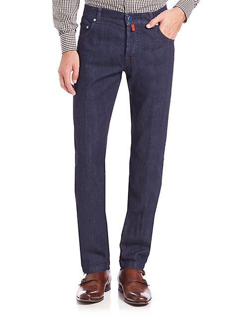 Kiton - Slim-Fit Dark Wash Jeans