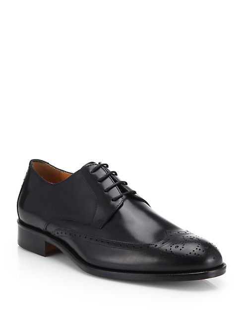 Saks Fifth Avenue Collection - Leather Lace-Up Wing-Tips