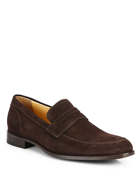 Saks Fifth Avenue Collection - Suede Penny Drivers