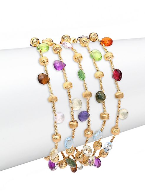 Marco Bicego - Paradise Semi-Precious Multi-Stone & 18K Yellow Gold Multi-Strand Bracelet