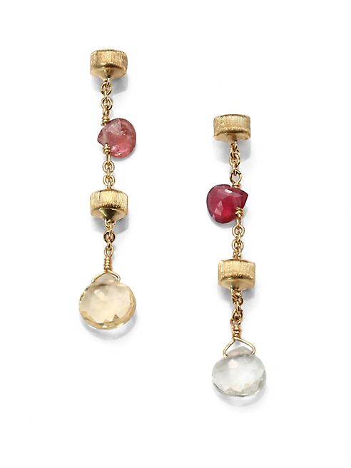 Marco Bicego - Paradise Semi-Precious Multi-Stone & 18K Yellow Gold Drop Earrings