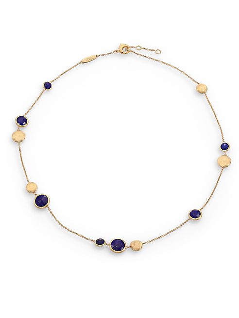 Marco Bicego - Jaipur Resort Lapis & 18K Yellow Gold Station Necklace/16