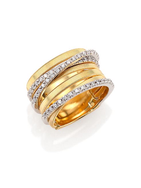 Marco Bicego - Goa Diamond, 18K Yellow & White Gold Seven-Row Ring