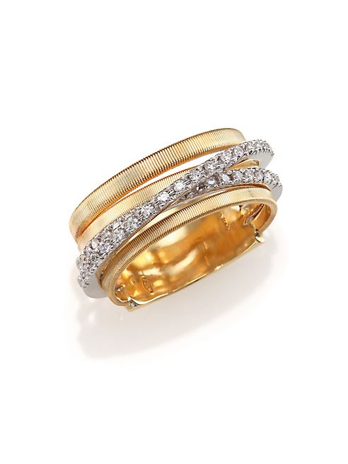 Marco Bicego - Marrakech Diamond & 18K Yellow Gold Five-Strand Ring