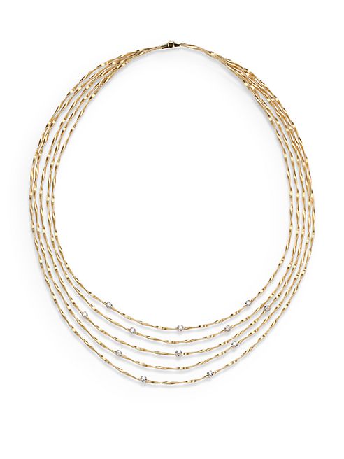 Marco Bicego - Mini Marrakech Diamond & 18K Yellow Gold Multi-Row Necklace