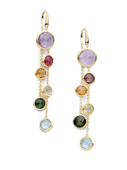 Marco Bicego - Jaipur Semi-Precious Multi-Stone & 18K Yellow Gold Drop Two-Strand Drop Earrings