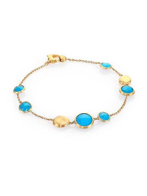 Marco Bicego - Jaipur Resort Turquoise & 18K Yellow Gold Station Bracelet