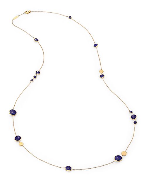 Marco Bicego - Jaipur Resort Lapis & 18K Yellow Gold Station Necklace/36