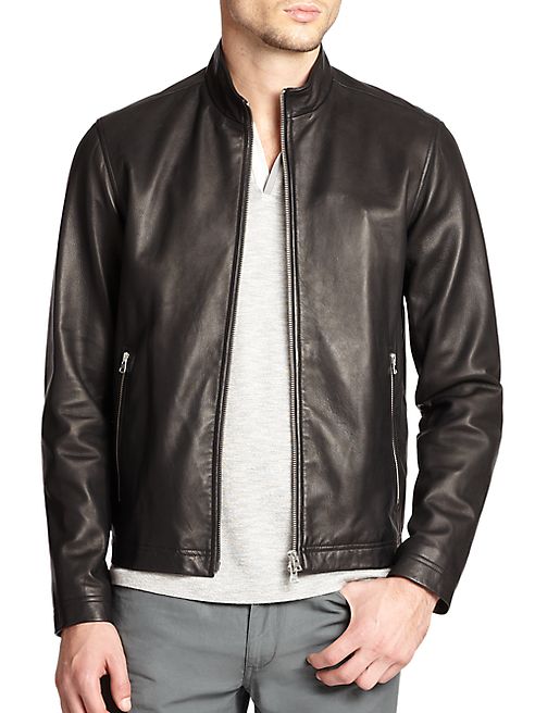 Theory - Morveck Leather Bomber Jacket