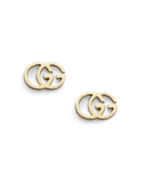 Gucci - 18K Yellow Gold Double G Earrings