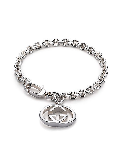 Gucci - Sterling Silver Double G Charm Bracelet