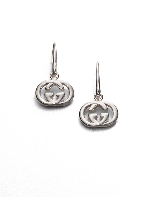 Gucci - Double G Sterling Silver Drop Earrings