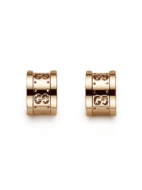 Gucci - 18K Gold Logo Earrings