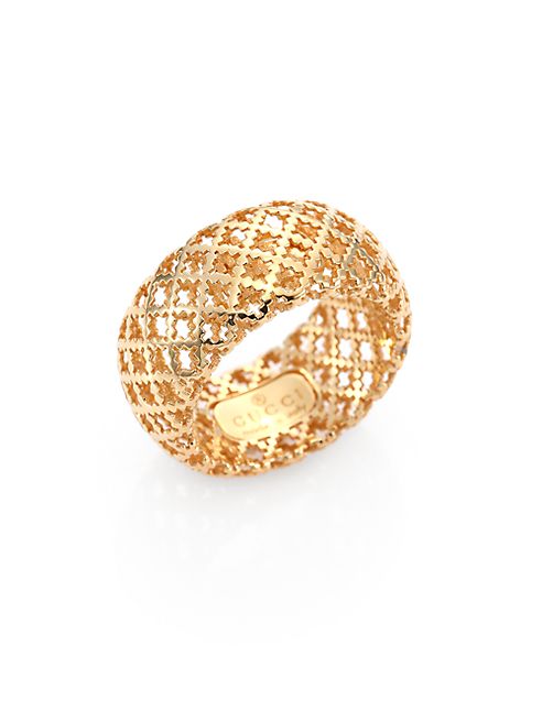 Gucci - Diamantissima 18K Yellow Gold Band Ring