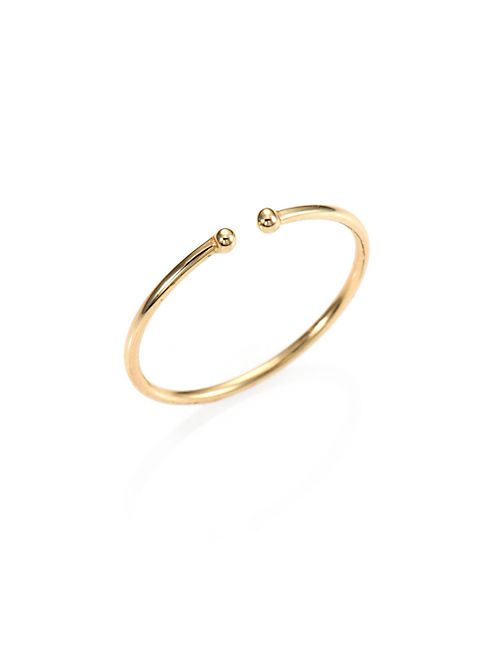 Jacquie Aiche - 14K Gold Barbell Ring