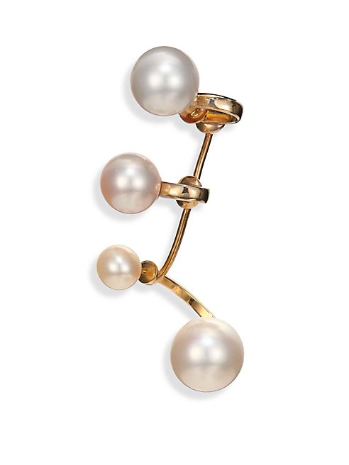 Delfina Delettrez - Never Too Light 4MM-11MM White Freshwater Pearl Single Earring