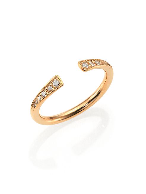 Zoe Chicco - Diamond & 14K Yellow Gold Finger Cuff Ring