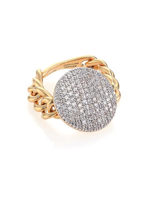 Phillips House - Affair Diamond & 14K Yellow Gold Infinity Chain Link Ring