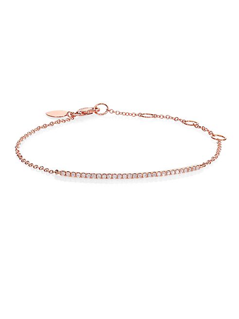 Meira T - Diamond & 14K Rose Gold Bar Chain Bracelet