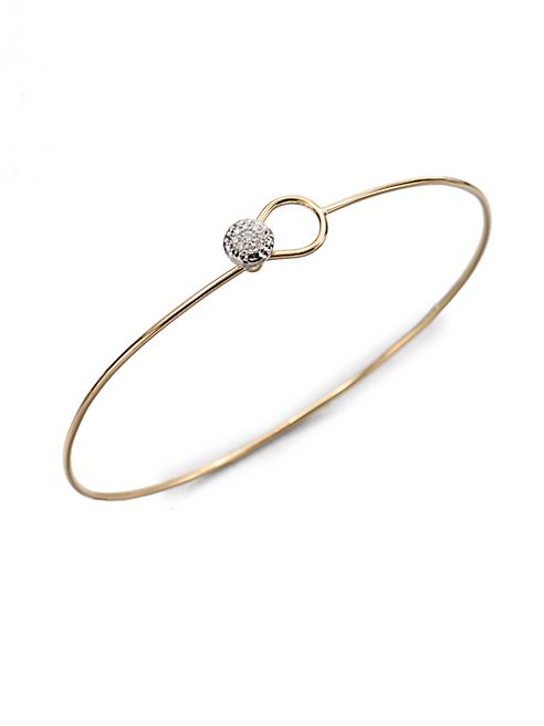 Phillips House - Love Always Diamond & 14K Yellow Gold Wire Bangle Bracelet