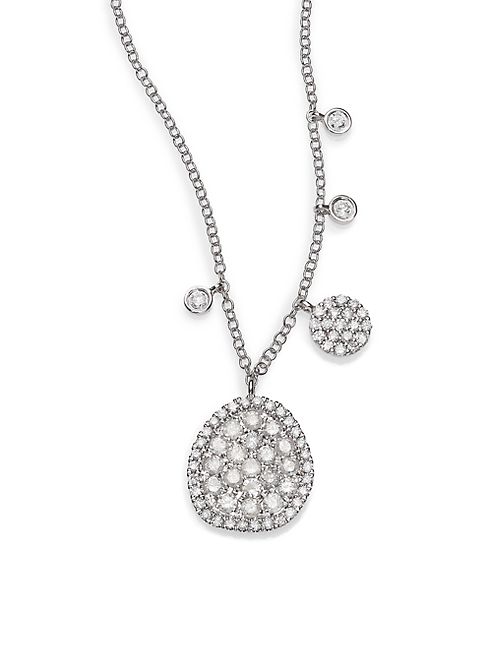 Meira T - Diamond & 14K White Gold Ice Disc Necklace