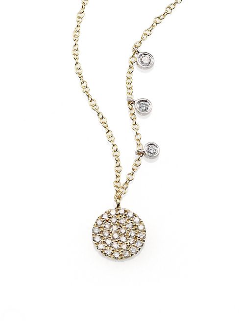 Meira T - Diamond & 14K Yellow Gold Disc Necklace