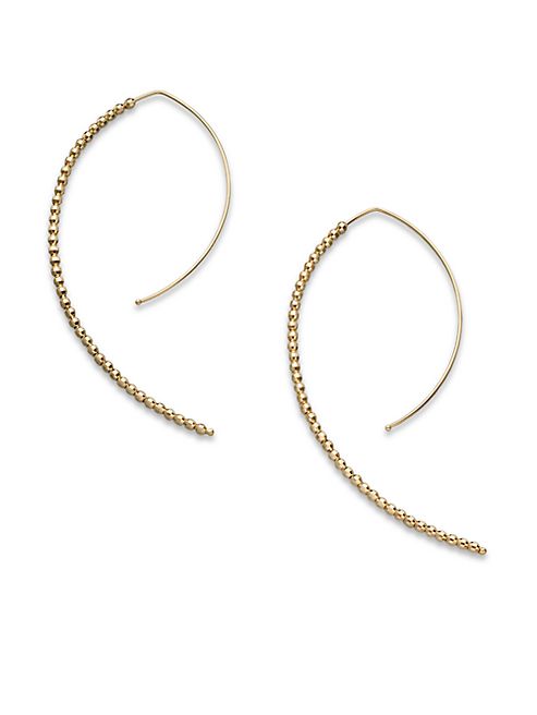 Mizuki - 14K Yellow Gold Marquis-Shaped Earrings/2