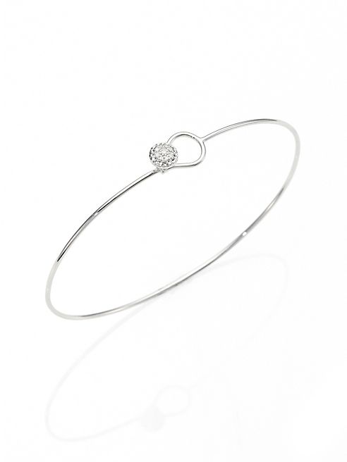 Phillips House - Love Always Diamond & 14K White Gold Wire Bangle Bracelet