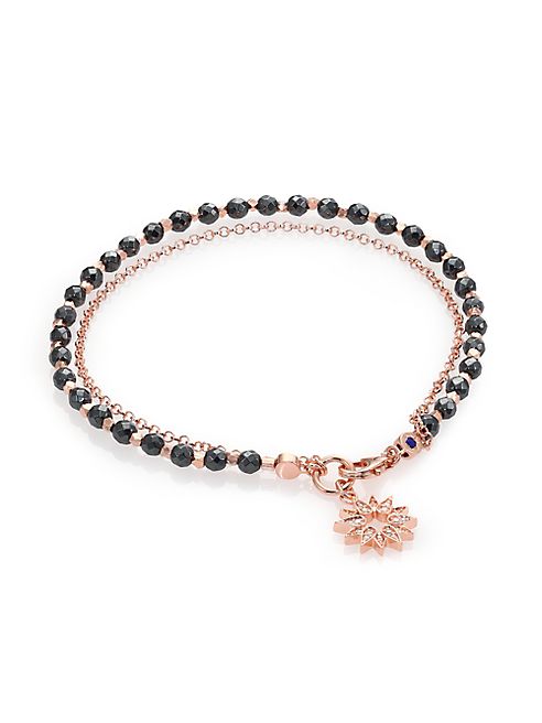 Astley Clarke - Biography Hematite & White Sapphire Sun Beaded Friendship Bracelet