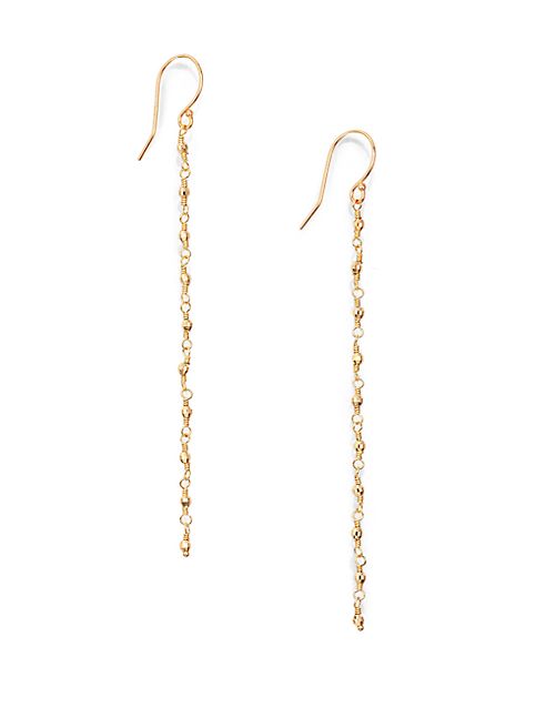 Mizuki - Core 14K Yellow Star Beaded Drop Earrings