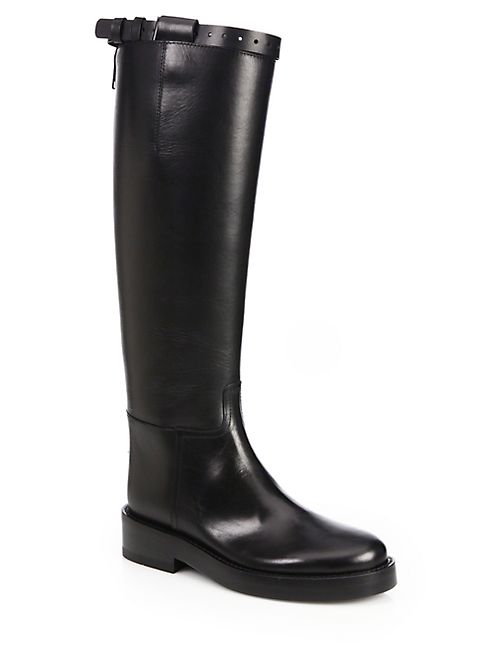 Ann Demeulemeester - Knee-High Leather Riding Boots