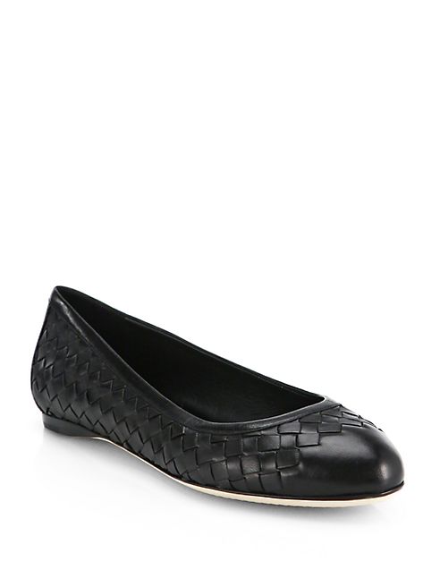 Bottega Veneta - Woven Leather Ballet Flats