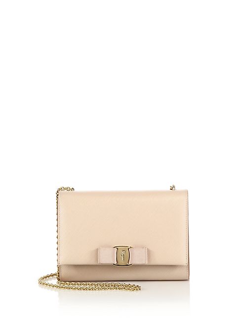 Salvatore Ferragamo - Miss Vara Mini Saffiano Leather Chain Bag