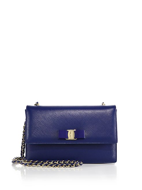 Salvatore Ferragamo - Vara Ginny Medium Saffiano Leather Shoulder Bag