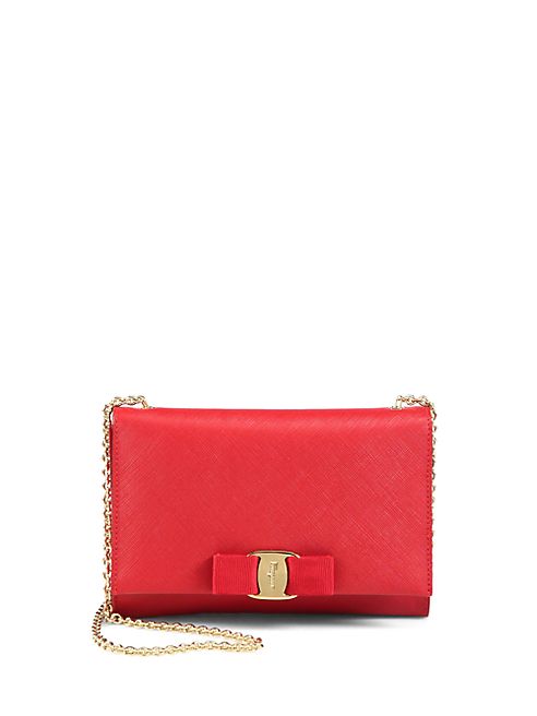 Salvatore Ferragamo - Miss Vara Mini Saffiano Leather Bow Bag