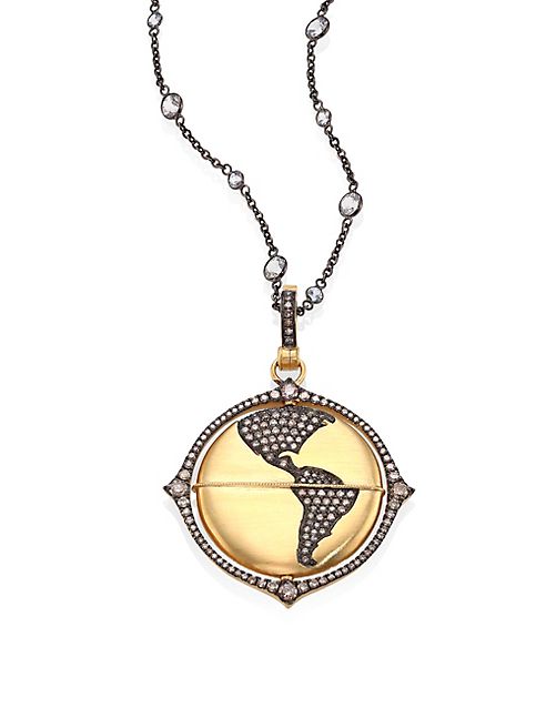 Annoushka - Mythology Diamond & 18K Yellow Gold Globe Amulet