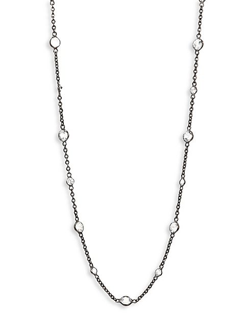 Annoushka - Nectar Night White Sapphire & 18K White Gold Jasmine Long Necklace