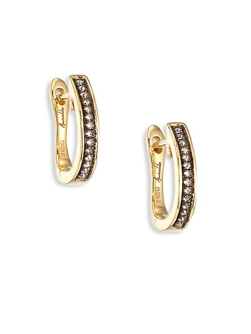 Annoushka - Eclipse Porcupine Diamond & 18K Yellow Gold Hoop Earrings/1