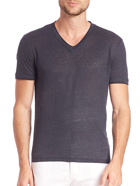 John Varvatos - Linen V-Neck Tee