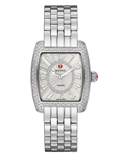 Michele Watches - Urban Mini 16 Diamond & Stainless Steel Bracelet Watch