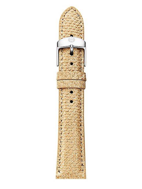 Michele Watches - Metallic Snakeskin Watch Strap/18MM