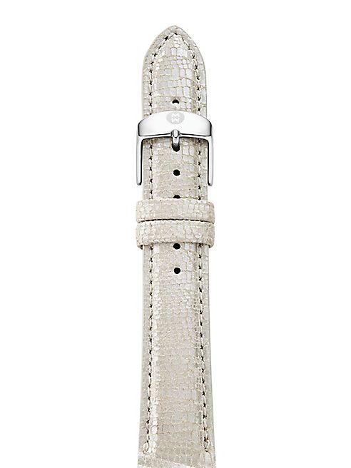 Michele Watches - Textured Metallic Leather Watch Strap/16MM