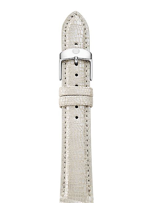 Michele Watches - Textured Metallic Leather Watch Strap/18MM