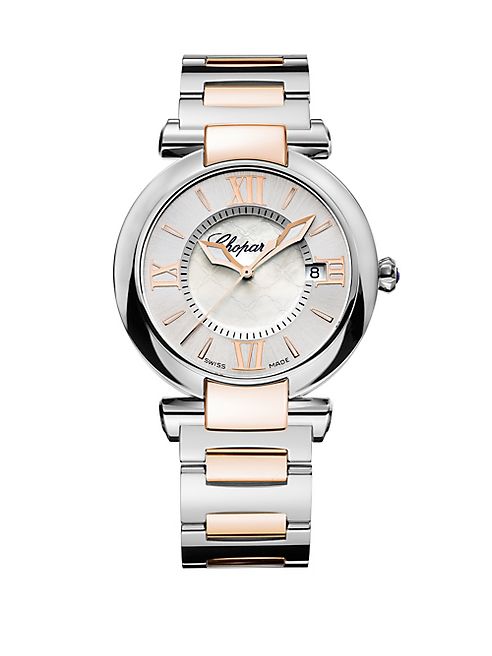 Chopard - Imperiale Mother-Of-Pearl, 18K Rose Gold & Stainless Steel Bracelet Watch