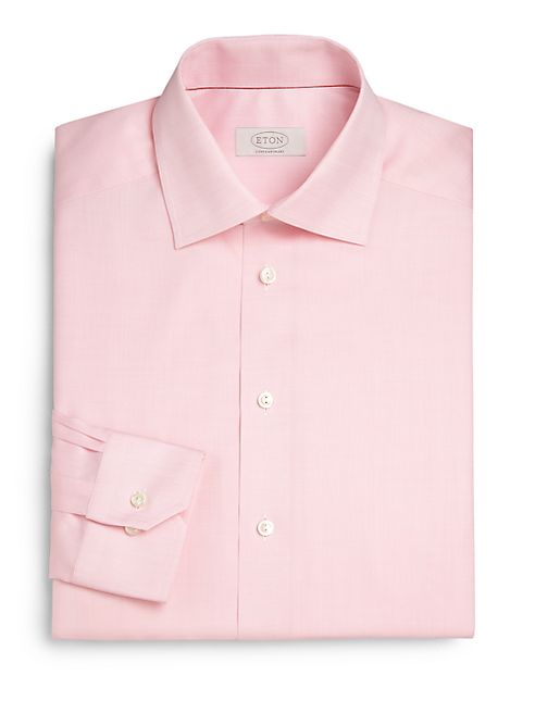 Eton - Contemporary-Fit Herringbone Dress Shirt