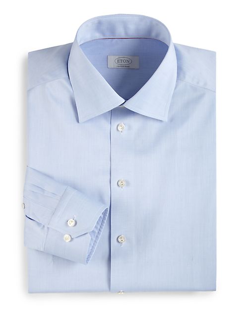 Eton - Contemporary-Fit Solid Twill Dress Shirt