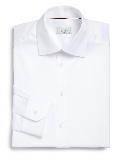 Eton - Slim-Fit Solid Twill Dress Shirt