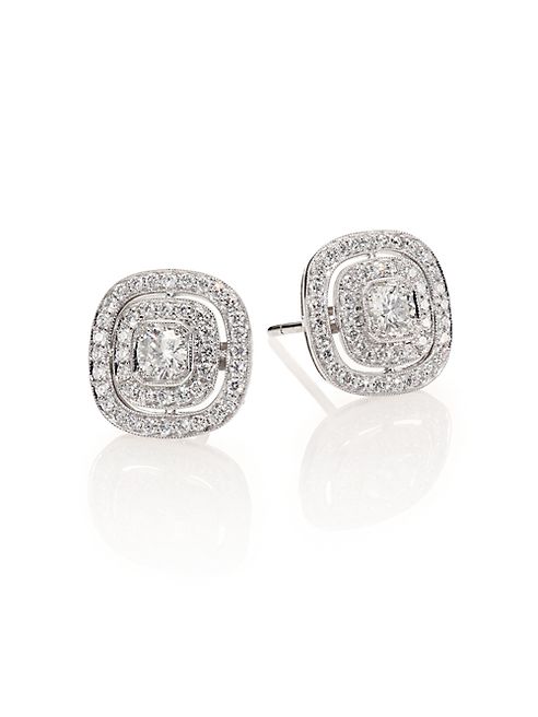 Kwiat - Silhouette Diamond & 18K White Gold Stud Earrings