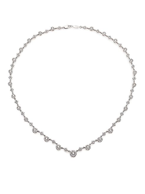 Kwiat - Sunburst Diamond & 18K White Gold Tennis Necklace