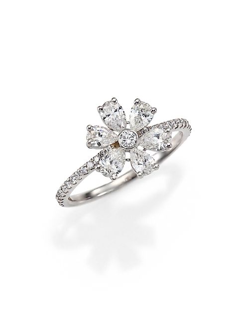 Kwiat - Elements Diamond & 18K White Gold Flower Ring